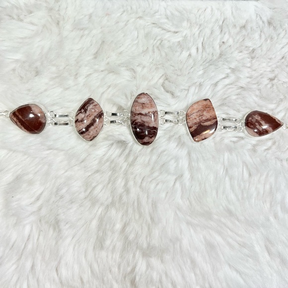 Coconut Jasper 925 Gemstone Pendant & Bracelet - Picture 3 of 7